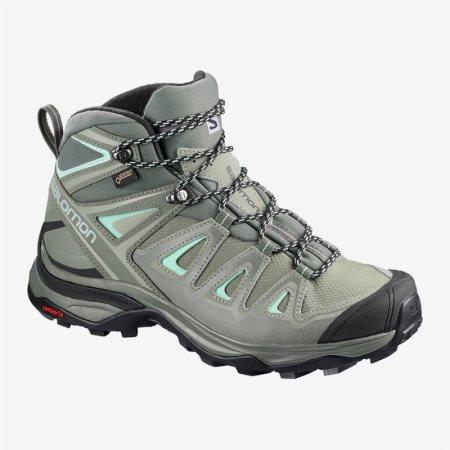 Scarpe Trekking Salomon X ULTRA 3 MID GTX W Donna Verde Oliva IT 7-O59